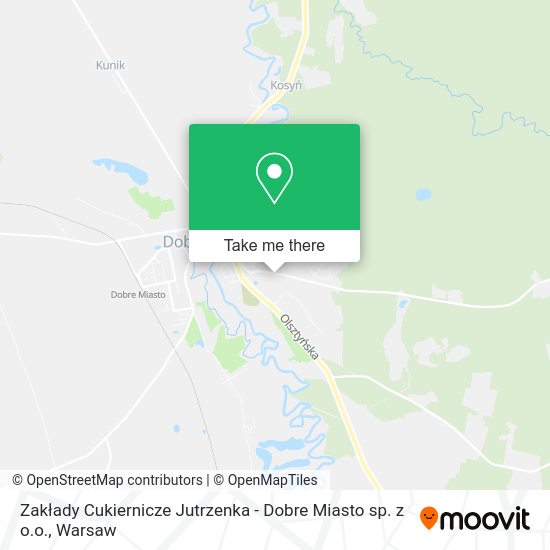 Zakłady Cukiernicze Jutrzenka - Dobre Miasto sp. z o.o. map