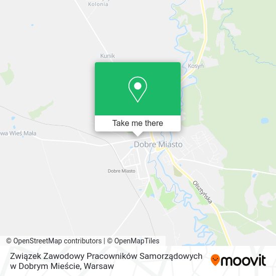 Związek Zawodowy Pracowników Samorządowych w Dobrym Mieście map