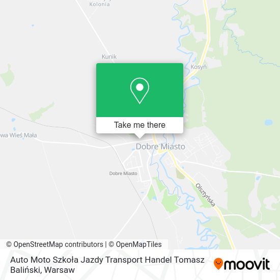 Auto Moto Szkoła Jazdy Transport Handel Tomasz Baliński map