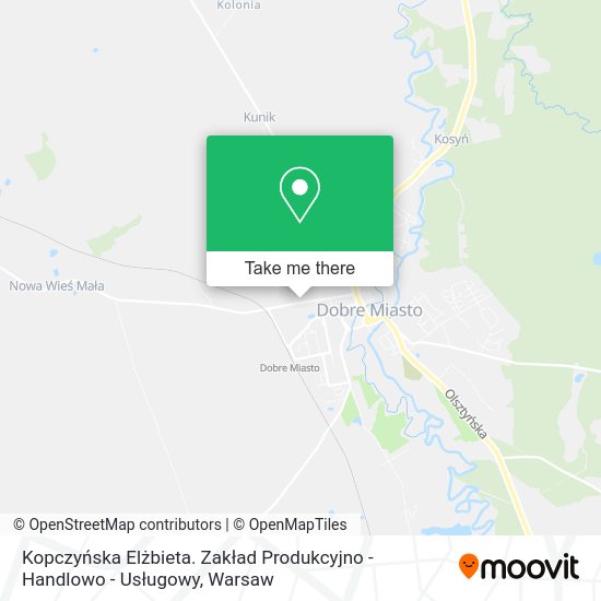 Kopczyńska Elżbieta. Zakład Produkcyjno - Handlowo - Usługowy map