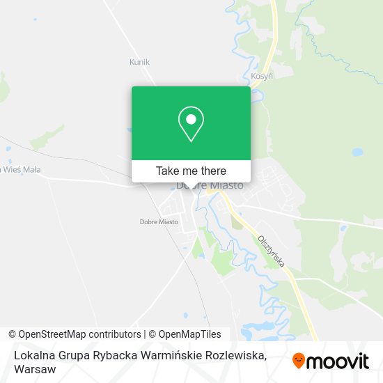 Lokalna Grupa Rybacka Warmińskie Rozlewiska map