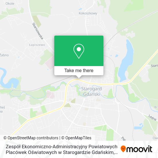 Zespół Ekonomiczno-Administracyjny Powiatowych Placówek Oświatowych w Starogardzie Gdańskim map