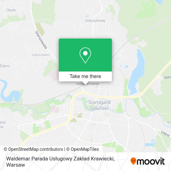 Waldemar Parada Usługowy Zakład Krawiecki map