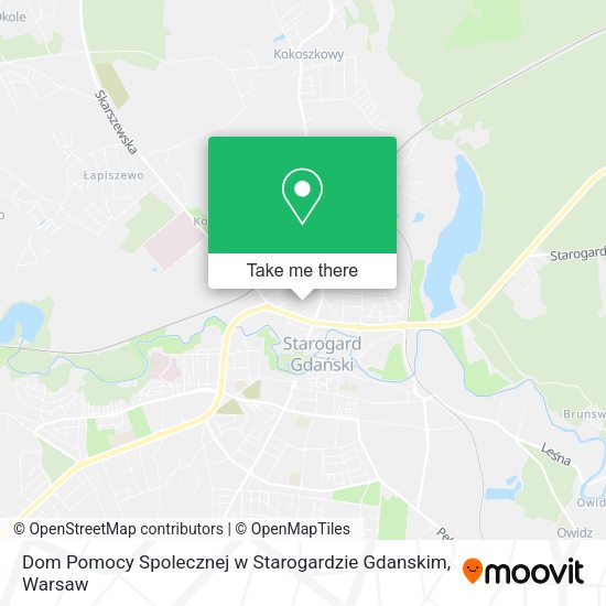 Dom Pomocy Spolecznej w Starogardzie Gdanskim map