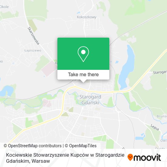 Kociewskie Stowarzyszenie Kupców w Starogardzie Gdańskim map