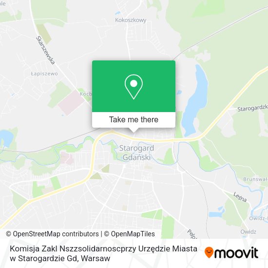 Komisja Zakl Nszzsolidarnoscprzy Urzędzie Miasta w Starogardzie Gd map