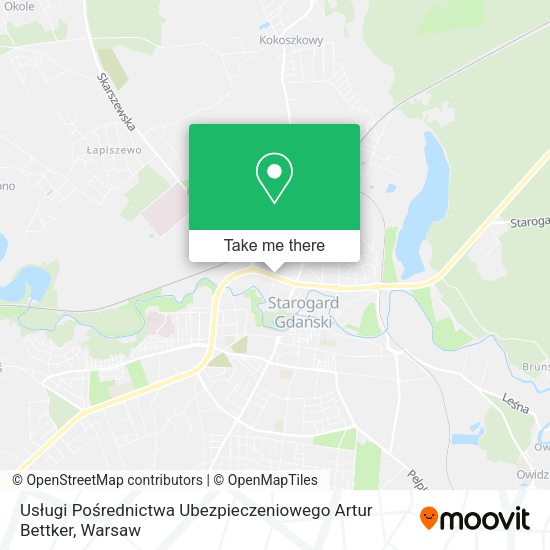 Usługi Pośrednictwa Ubezpieczeniowego Artur Bettker map