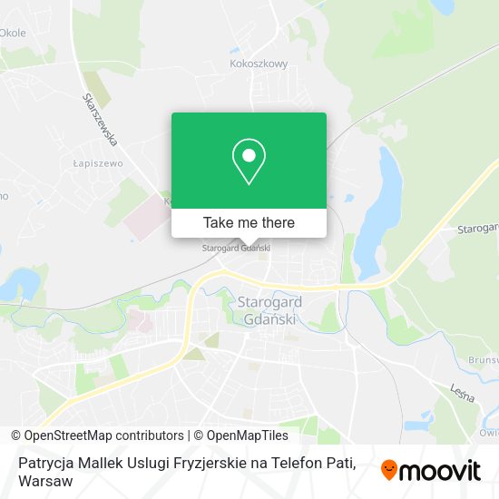 Карта Patrycja Mallek Uslugi Fryzjerskie na Telefon Pati