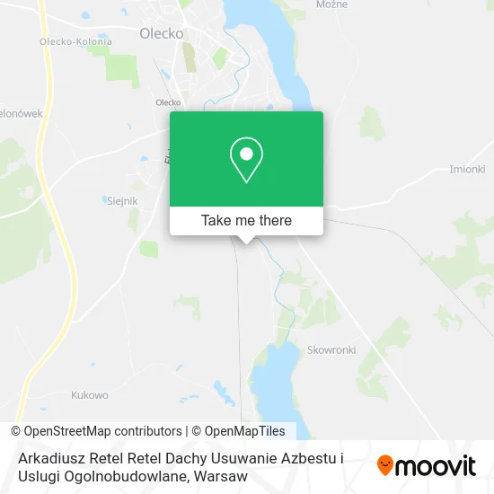 Карта Arkadiusz Retel Retel Dachy Usuwanie Azbestu i Uslugi Ogolnobudowlane