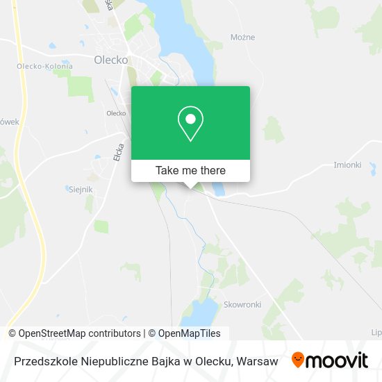 Przedszkole Niepubliczne Bajka w Olecku map