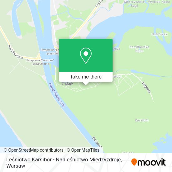 Leśnictwo Karsibór - Nadleśnictwo Międzyzdroje map