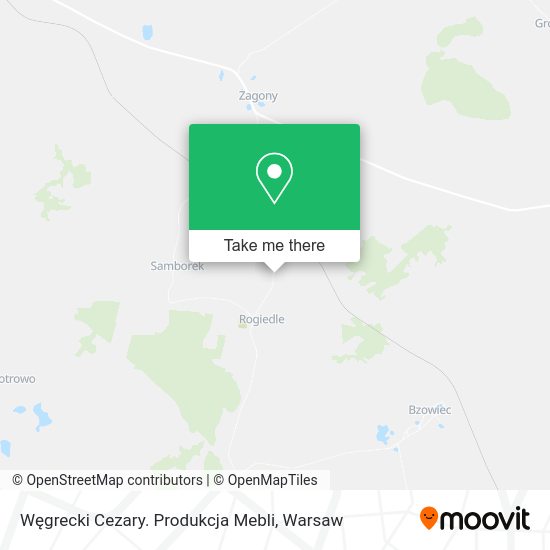 Węgrecki Cezary. Produkcja Mebli map