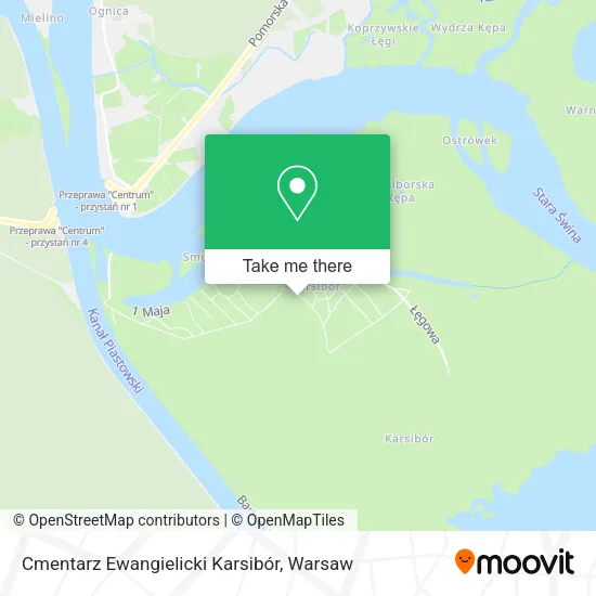Карта Cmentarz Ewangielicki Karsibór