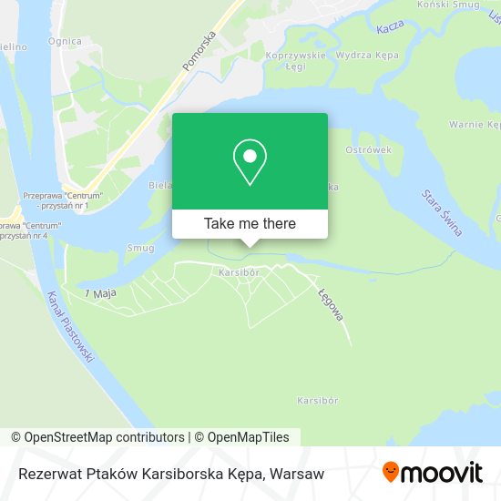 Rezerwat Ptaków Karsiborska Kępa map