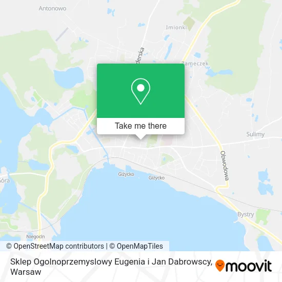 Карта Sklep Ogolnoprzemyslowy Eugenia i Jan Dabrowscy