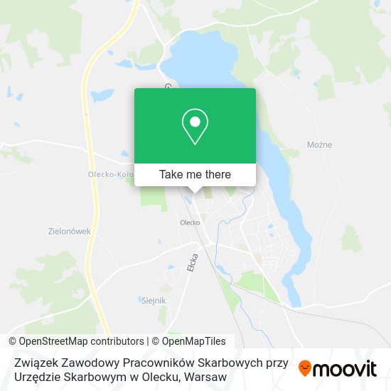 Związek Zawodowy Pracowników Skarbowych przy Urzędzie Skarbowym w Olecku map