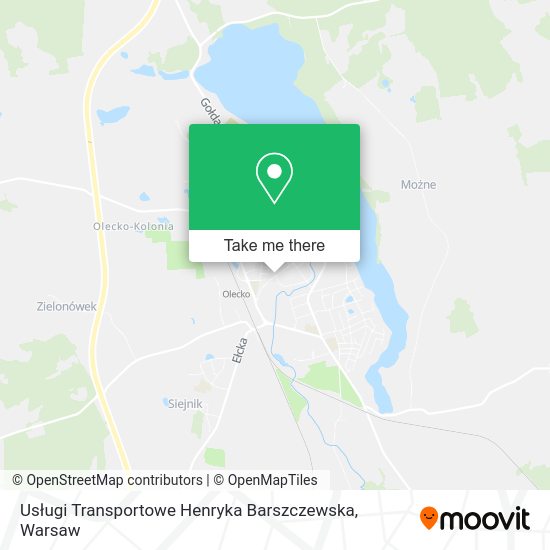 Карта Usługi Transportowe Henryka Barszczewska