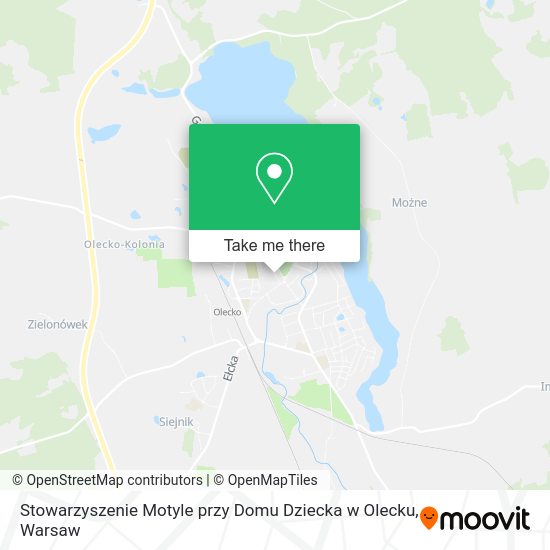 Карта Stowarzyszenie Motyle przy Domu Dziecka w Olecku