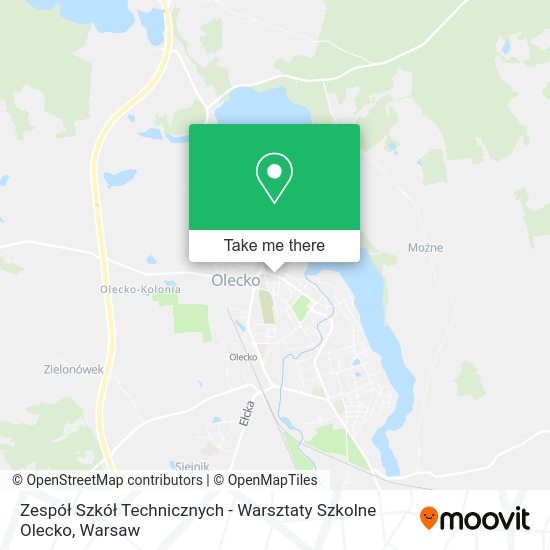 Zespół Szkół Technicznych - Warsztaty Szkolne Olecko map