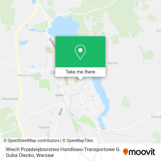 Wiech Przedsiębiorstwo Handlowo-Transportowe G. Guba Olecko map