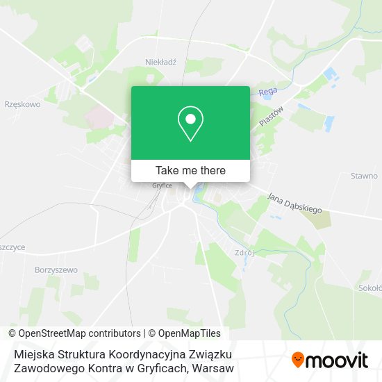 Miejska Struktura Koordynacyjna Związku Zawodowego Kontra w Gryficach map