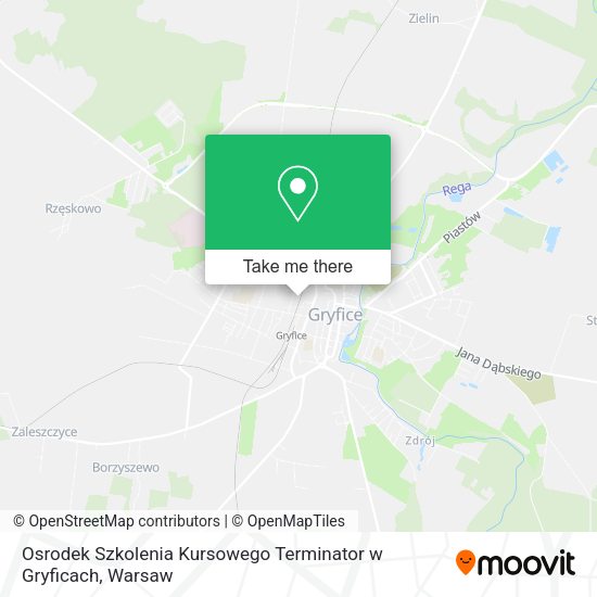 Osrodek Szkolenia Kursowego Terminator w Gryficach map