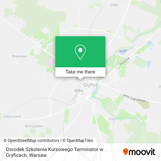 Карта Osrodek Szkolenia Kursowego Terminator w Gryficach