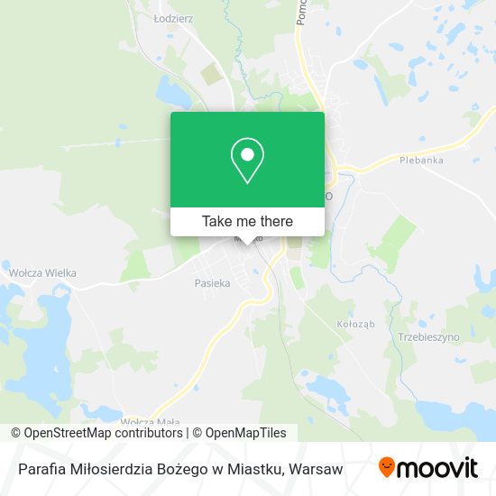 Parafia Miłosierdzia Bożego w Miastku map