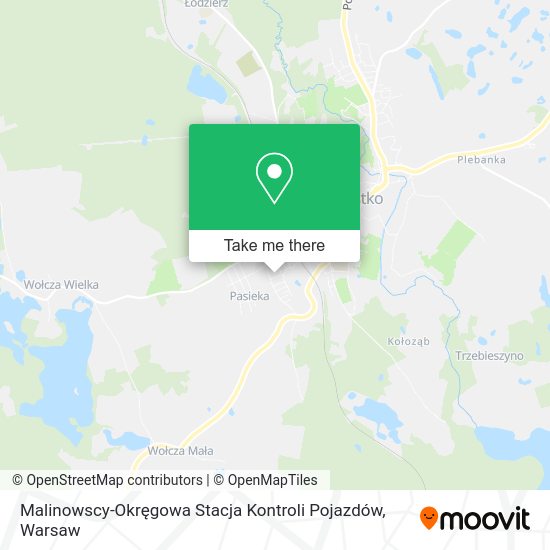 Карта Malinowscy-Okręgowa Stacja Kontroli Pojazdów