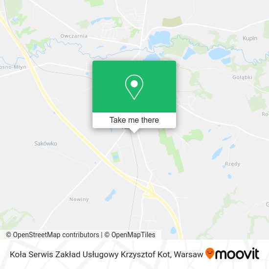 Koła Serwis Zakład Usługowy Krzysztof Kot map