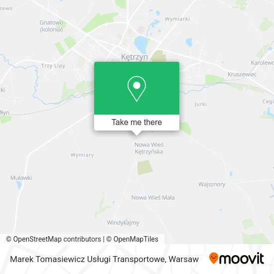 Карта Marek Tomasiewicz Usługi Transportowe