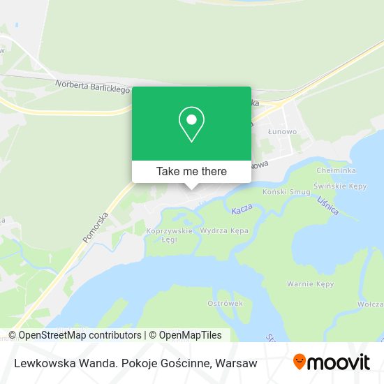 Lewkowska Wanda. Pokoje Gościnne map