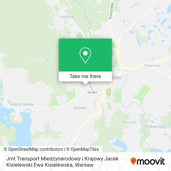 Jmt Transport Miedzynarodowy i Krajowy Jacek Kisielewski Ewa Kisielewska map