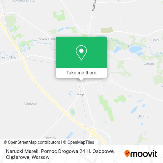 Narucki Marek. Pomoc Drogowa 24 H. Osobowe, Ciężarowe map