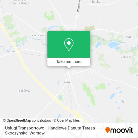 Usługi Transportowo - Handlowe Danuta Teresa Skoczyńska map