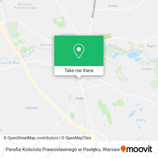 Parafia Kościoła Prawosławnego w Pasłęku map