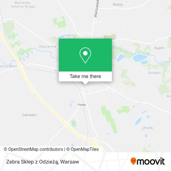 Zebra Sklep z Odzieżą map