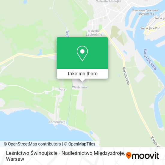 Leśnictwo Świnoujście - Nadleśnictwo Międzyzdroje map