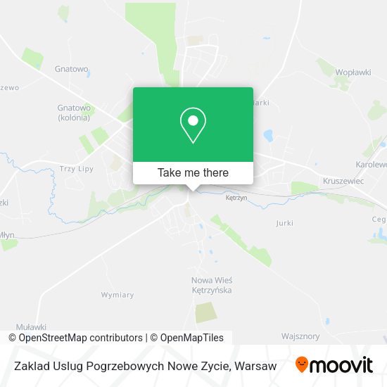 Zaklad Uslug Pogrzebowych Nowe Zycie map