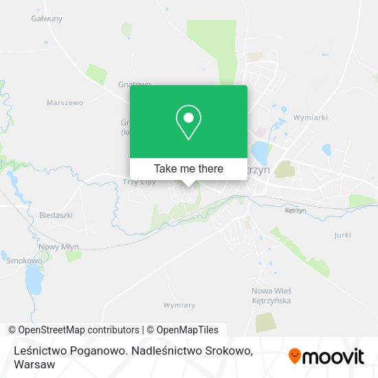 Leśnictwo Poganowo. Nadleśnictwo Srokowo map