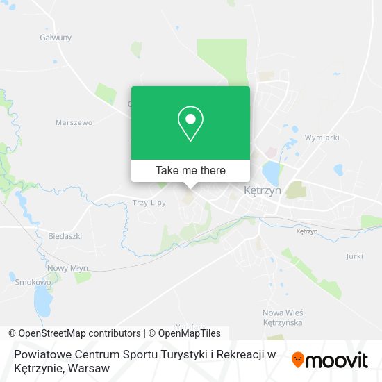 Powiatowe Centrum Sportu Turystyki i Rekreacji w Kętrzynie map