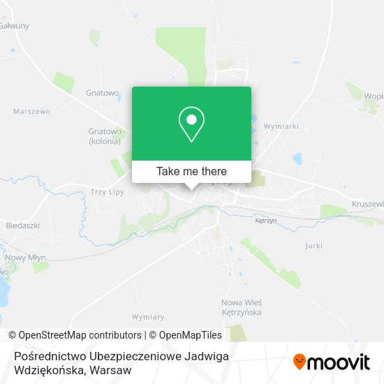 Pośrednictwo Ubezpieczeniowe Jadwiga Wdziękońska map