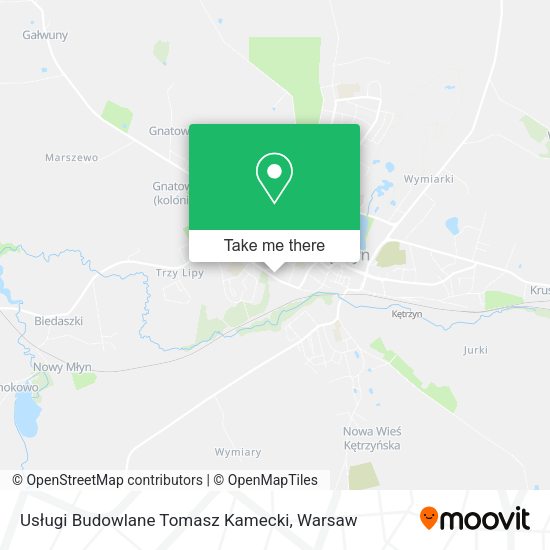 Usługi Budowlane Tomasz Kamecki map