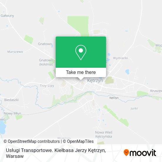 Usługi Transportowe. Kiełbasa Jerzy Kętrzyn map