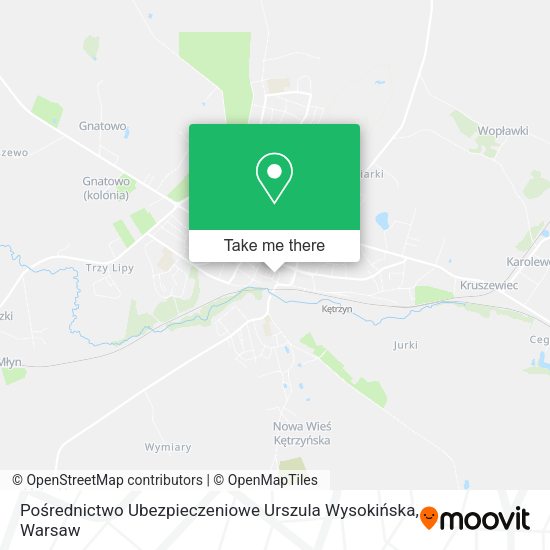 Pośrednictwo Ubezpieczeniowe Urszula Wysokińska map