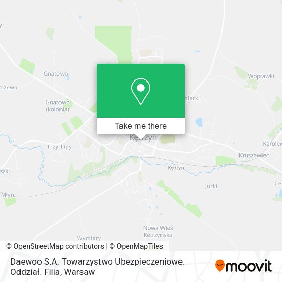 Daewoo S.A. Towarzystwo Ubezpieczeniowe. Oddział. Filia map