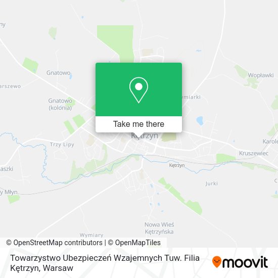 Towarzystwo Ubezpieczeń Wzajemnych Tuw. Filia Kętrzyn map