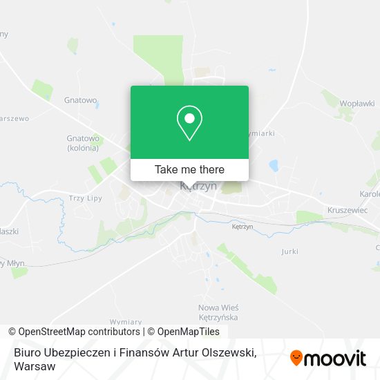 Biuro Ubezpieczen i Finansów Artur Olszewski map