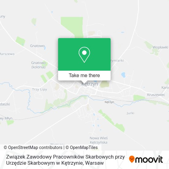 Związek Zawodowy Pracowników Skarbowych przy Urzędzie Skarbowym w Kętrzynie map