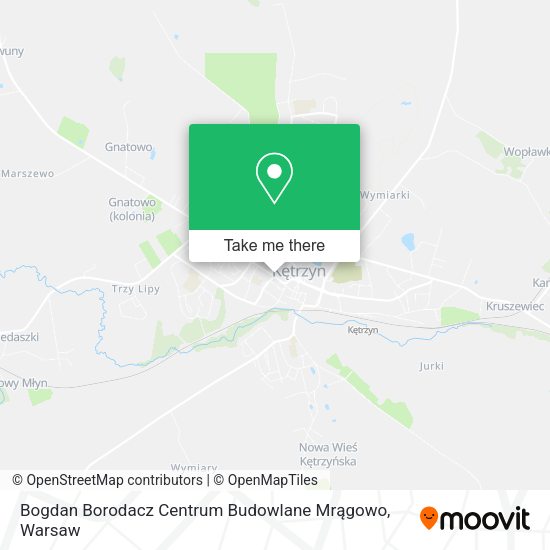 Bogdan Borodacz Centrum Budowlane Mrągowo map